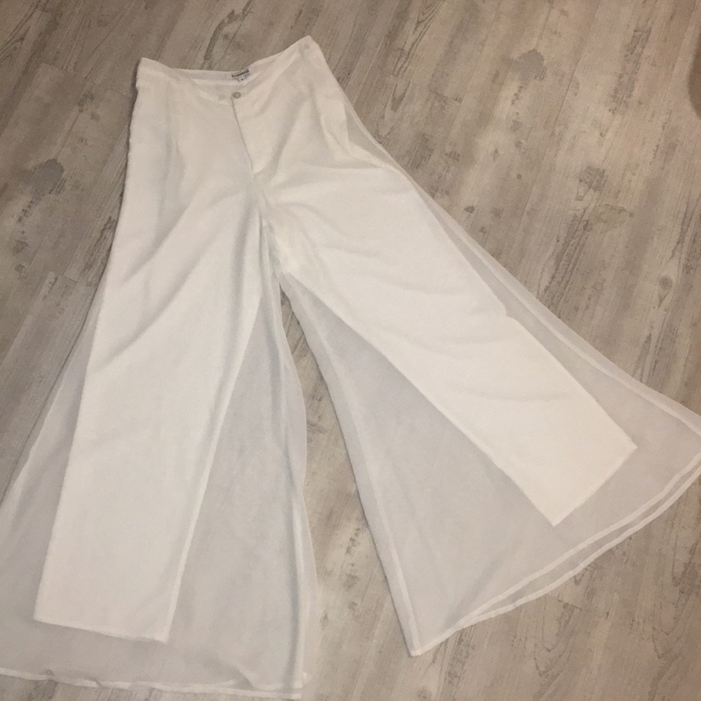 🌸by Glamorous, White Wide Leg Evening Pants🌸